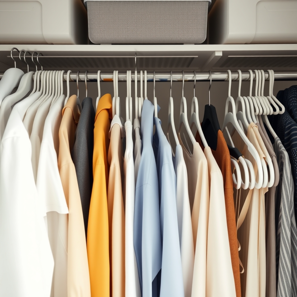 plastic hangers in action