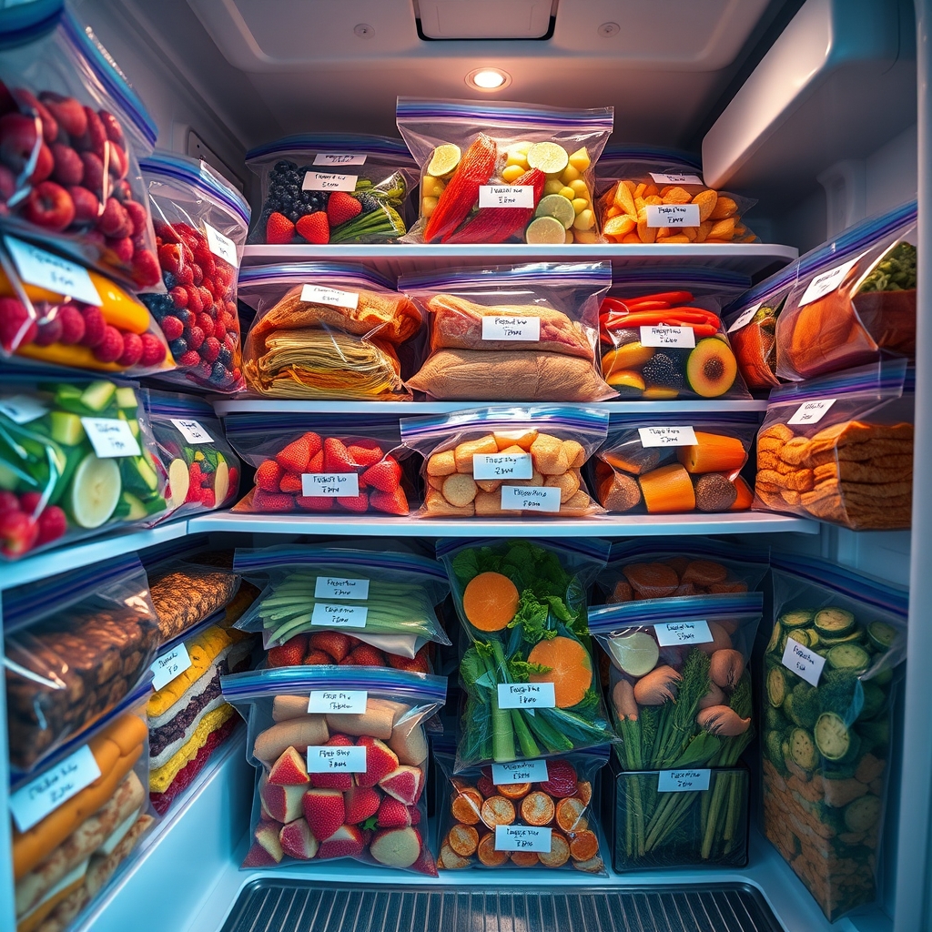 freezer bags in action