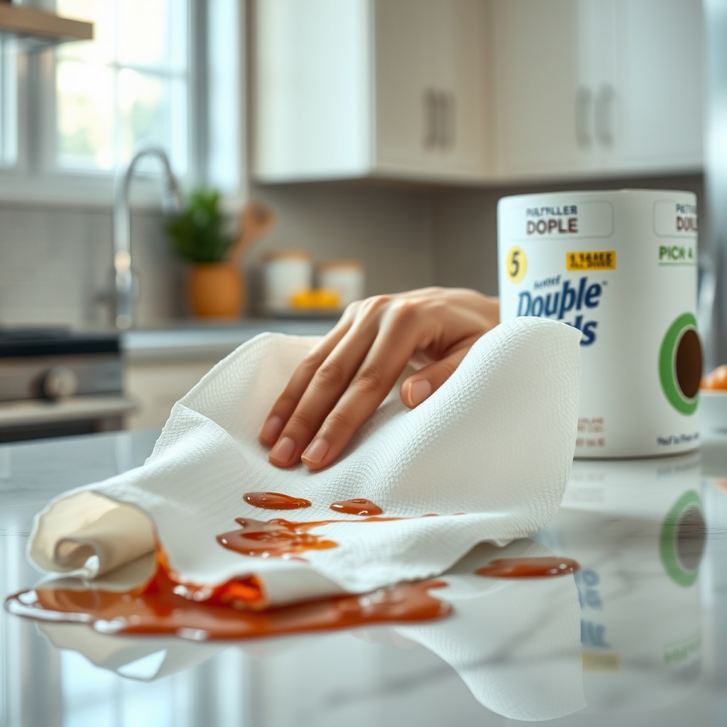 paper towels in action