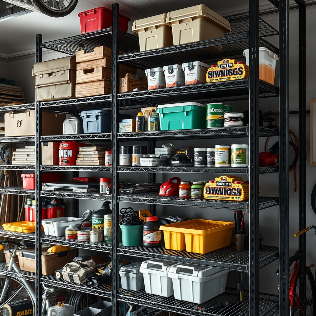 garage shelving in action