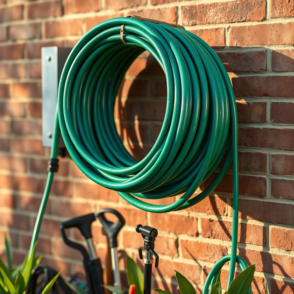 hose holder in action