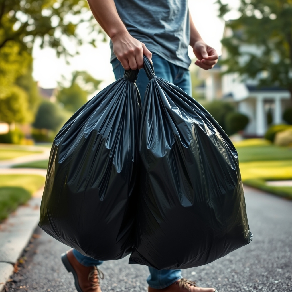 large trashbags in action