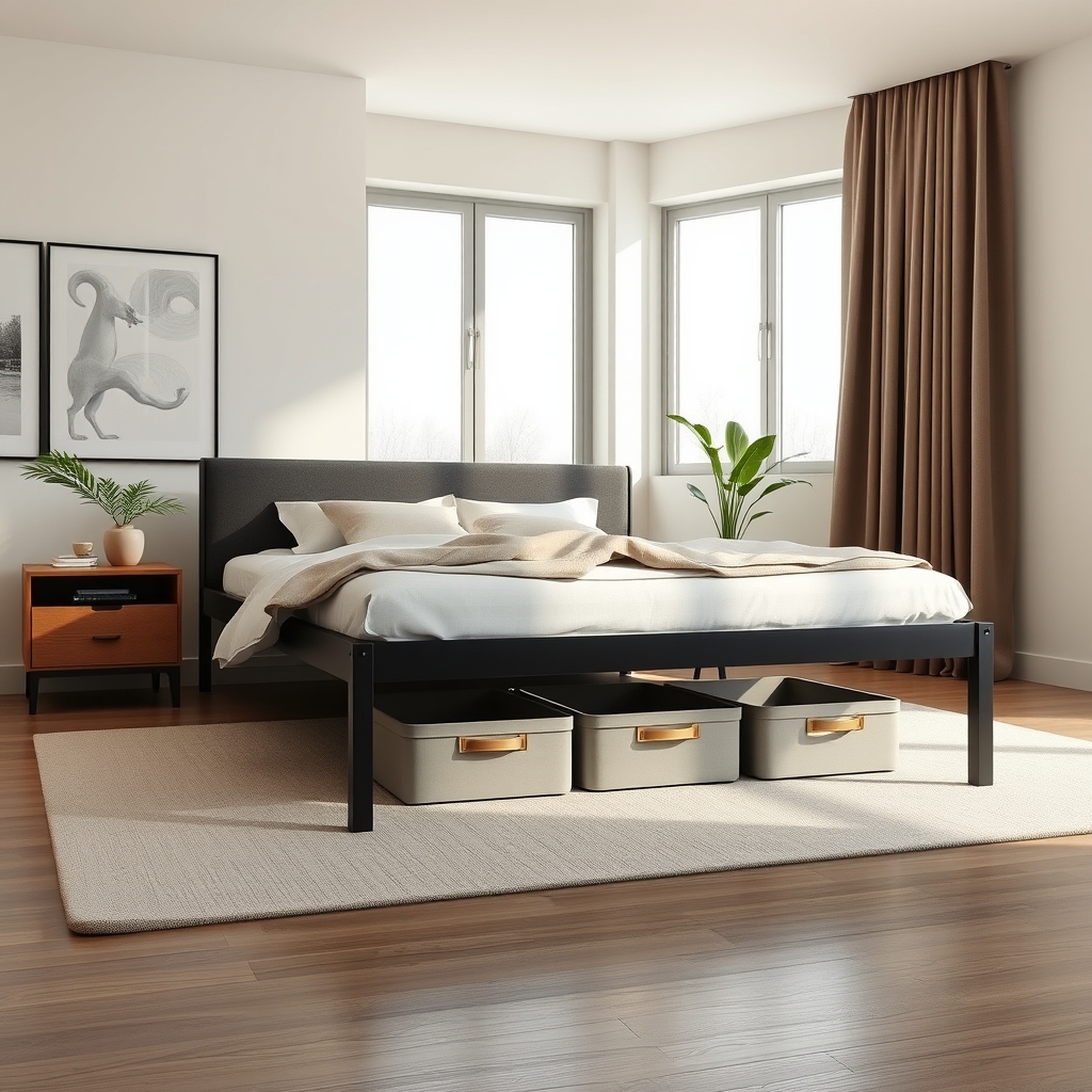 metal bedframe product view