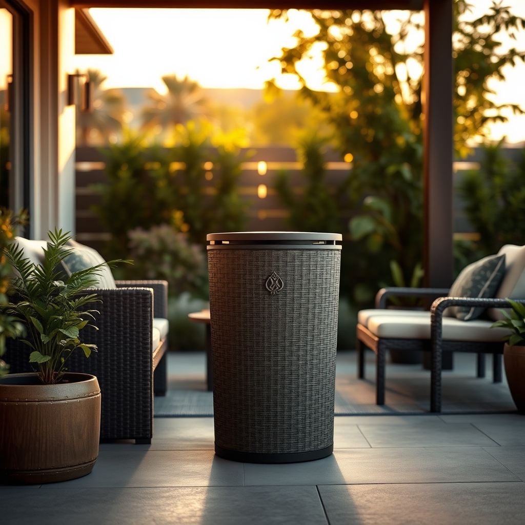 outdoor trashcan product view