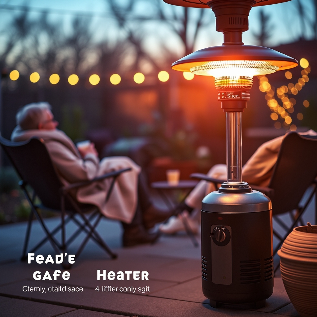 propane heater in action