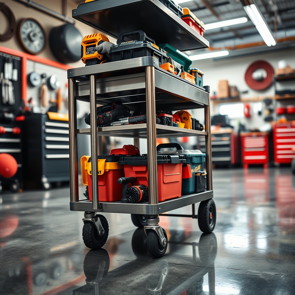 utility cart in action